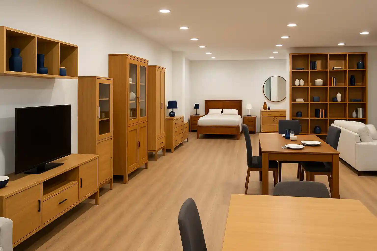 Gran variedad de muebles en exposición en Alcobendas